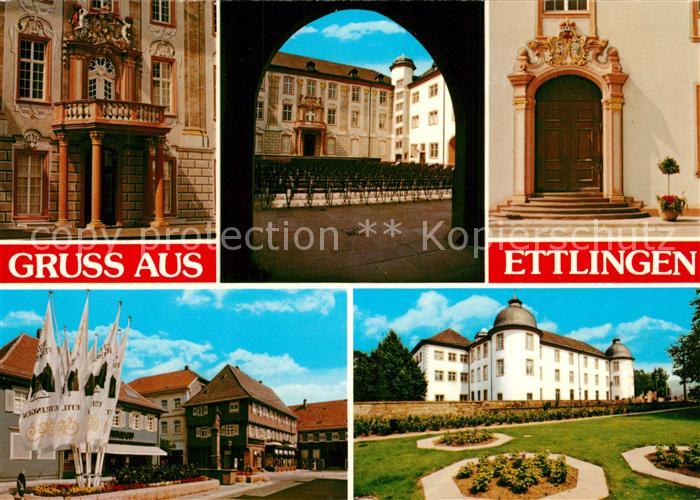 Ettlingen Schloss Portal Park Motiv Innenstadt