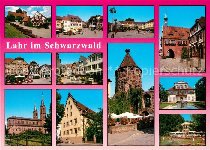 Lahr Baden Teilansichten Innenstadt Schloss Storchenturm Park