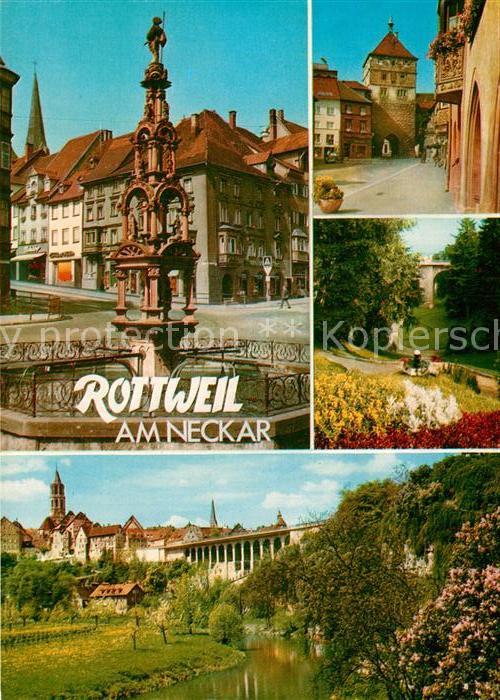Rottweil Neckar Brunnen Altstadt Schwarzes Tor Parkanlagen Bruecke
