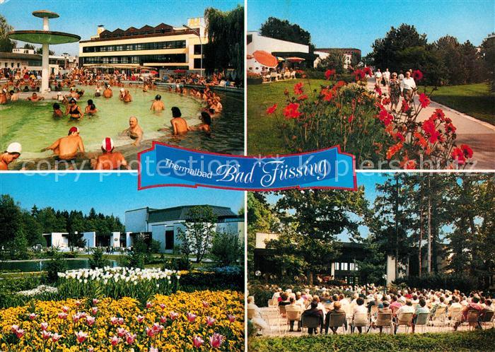Bad Fuessing Thermalbad Parkanlagen Blumenbeet Kurkonzert