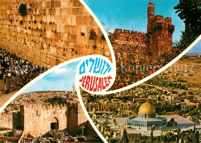 Jerusalem Yerushalayim Klagemauer Felsendom Stadtmauer