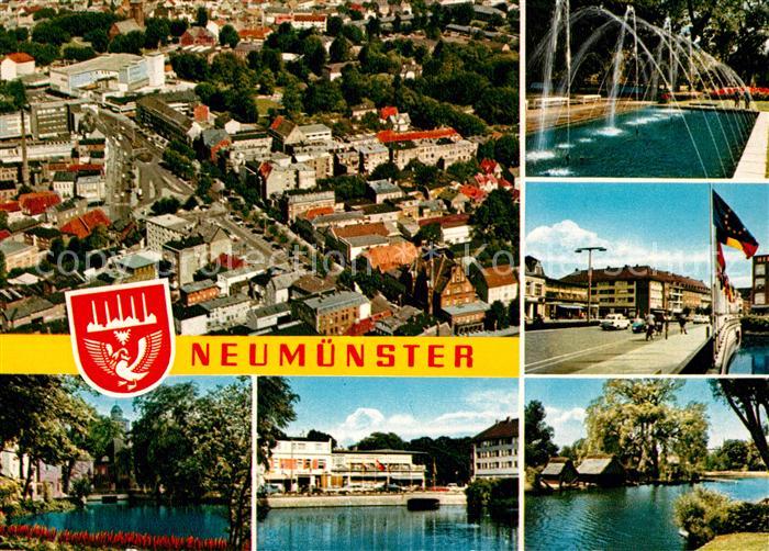 Neumuenster Schleswig-Holstein Fliegeraufnahme Wasserspiele Partien am Wasser