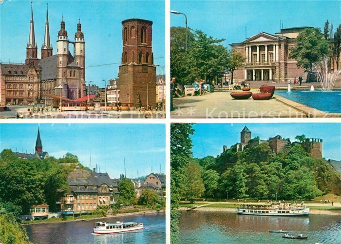Halle Saale Markt Kirche Roter Turm Theater des Friedens Kroellwitz Burg Giebich