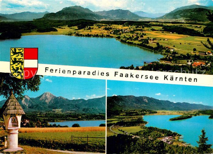 Faak am See Finkenstein Panorama Ferienparadies Faakersee Bildstock Alpen