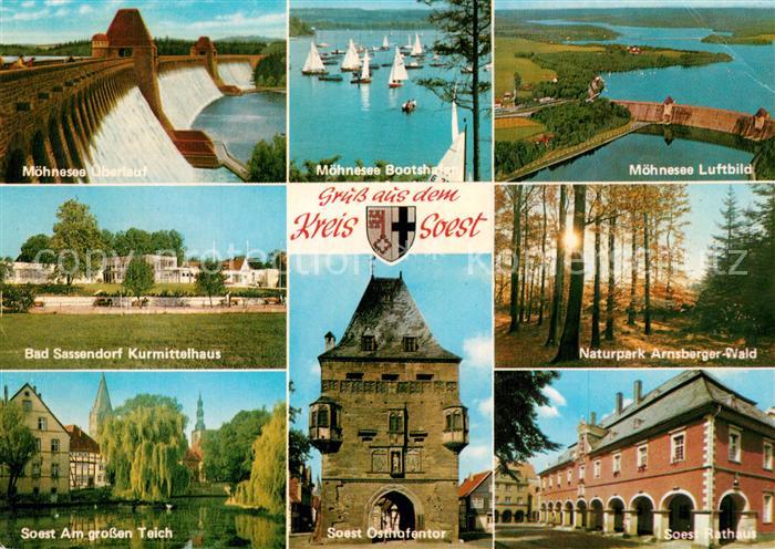Soest Arnsberg Moehnesee ueberlauf Sperrmauer Bootshafen Grosser Teich Osthafent