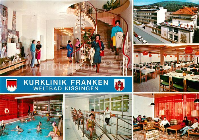 Bad Kissingen Kurklinik Franken Hallenbad Wassertreten Restaurant Foyer