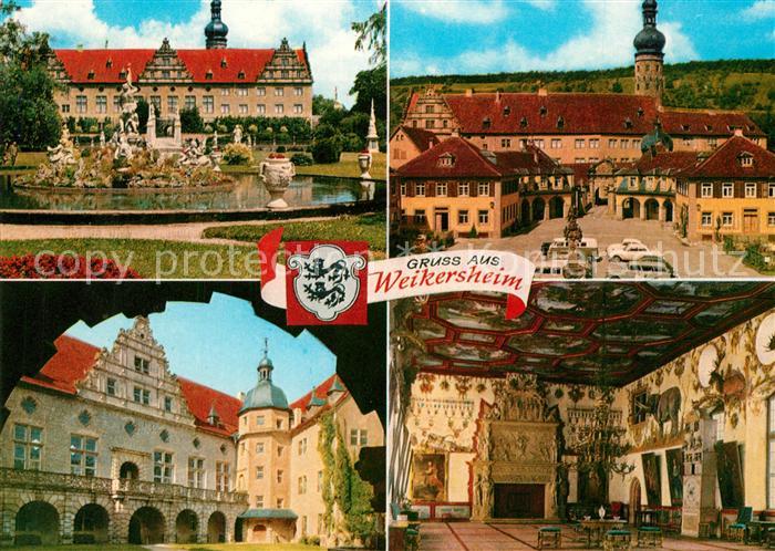 Weikersheim Schloss an der Romantischen Strasse Rittersaal Wasserrondell Oranger