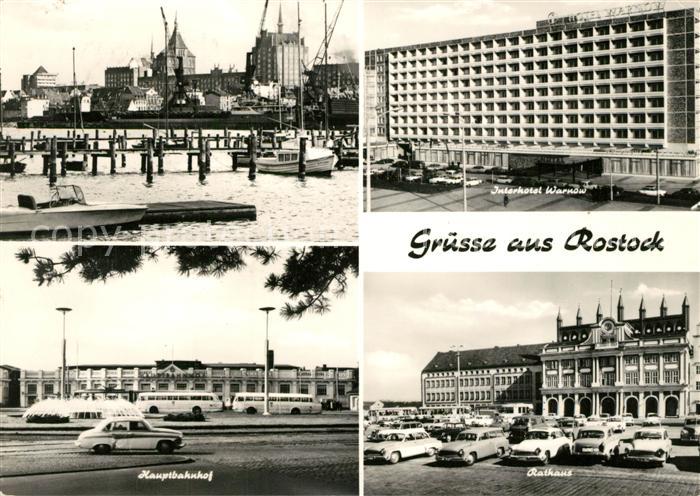 Rostock Hafen Interhotel Warnow Hauptbahnhof Rathaus
