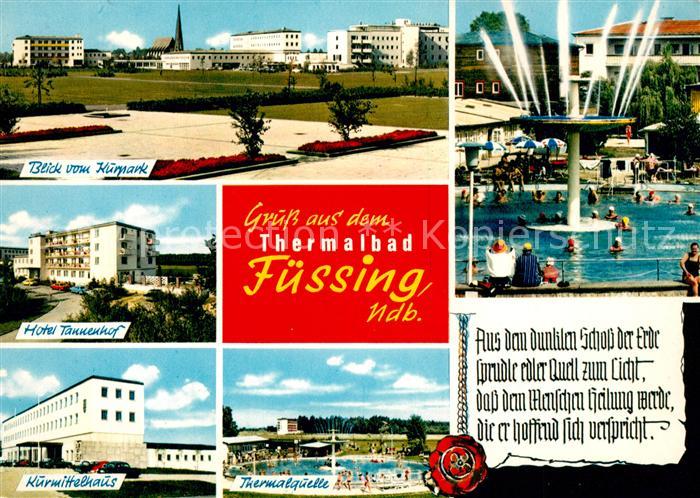 Bad Fuessing Kurpark Hotel Kurmittelhaus Thermalquelle Freibad