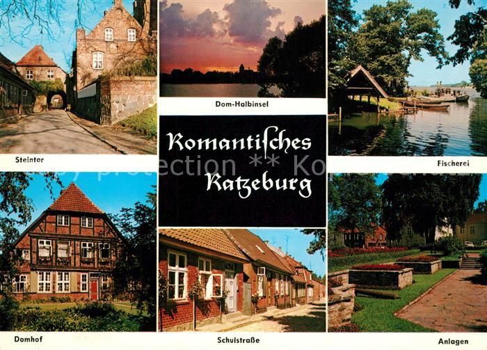 Ratzeburg Steintor Domhof Schulstrasse Anlagen Fischerei Domhalbinsel Inselstadt