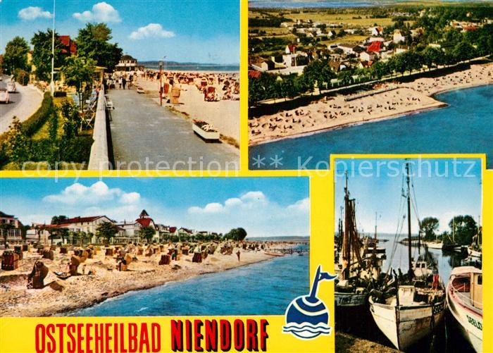 Niendorf Ostseebad Strand Promenade Fischereihafen Fliegeraufnahme