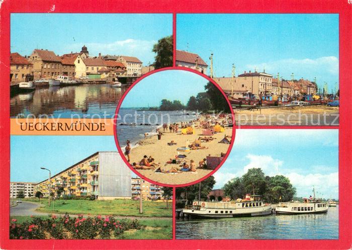 Ueckermuende Mecklenburg Vorpommern Hafen Ueckerbruecke Neubauten Neuendorfer St