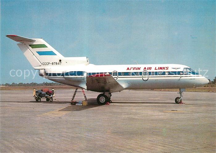 Flugzeuge Zivil Afrik Air Links YAK40 CCCP-87847 c/n 9551630