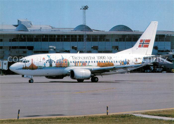 Flugzeuge Zivil Braathens S.A.F.E. 1000 Years of Trondheim B737-505 LN-BRJ