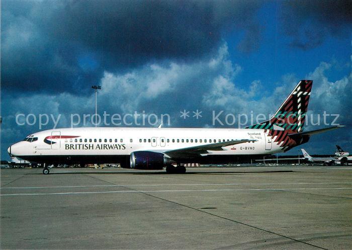 Flugzeuge Zivil British Airways Benyhone Tartan Colours Boeing B-737-400 G-BVNO