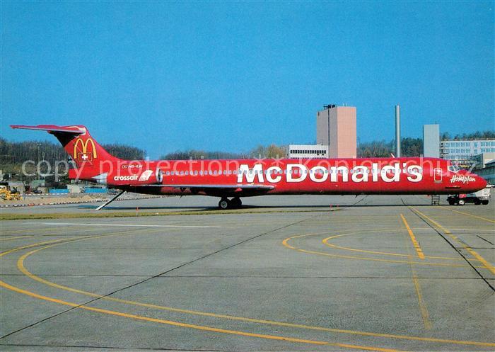 Flugzeuge Zivil Crossair McDonald s Colours McDDouglas DC-9-81 HB-IUH
