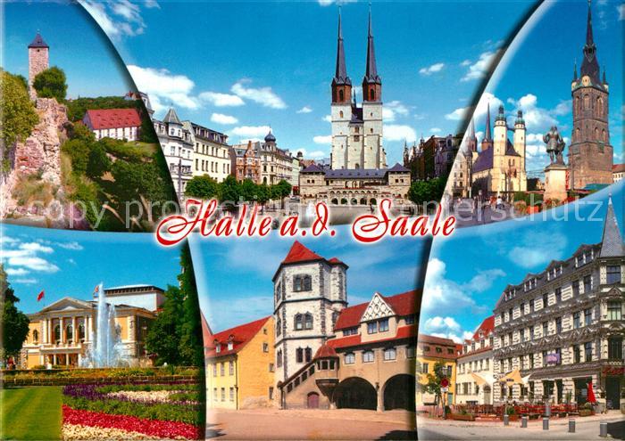 Halle Saale Schloss Dom Kirche Kurhaus Rathaus