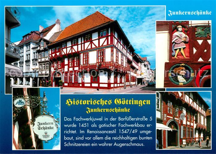 Goettingen Niedersachsen Junkernschaenke Fachwerkhaeuser