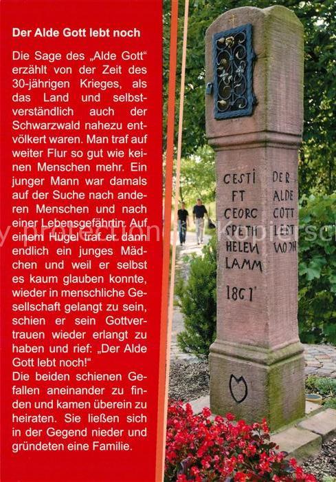 Sasbachwalden Gedenkstein Der Alde Gott