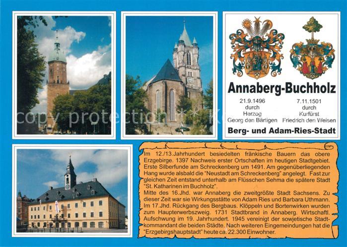 Annaberg-Buchholz Erzgebirge St Annenkirche St Katharinenkirche Rathaus