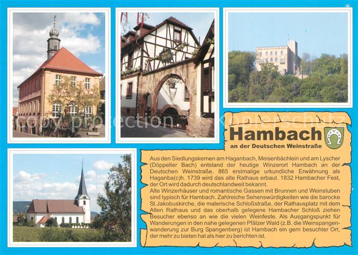 Hambach Neustadt Altes Rathaus Winzerhaus Torbogen Hambacher Schloss Kath Kirche