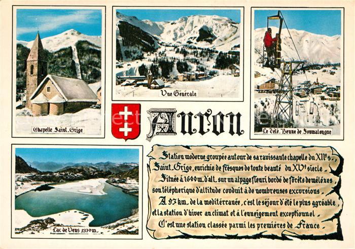 Auron Chapelle Saint Grige Vue generale Le Teleferique Lac de Vens