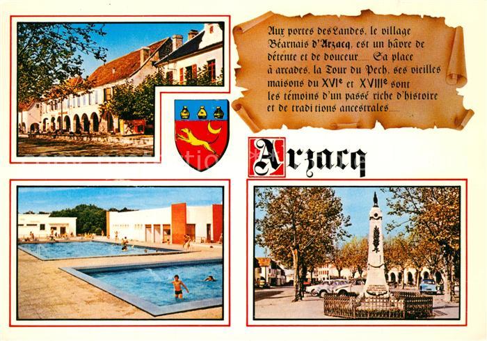 Arzacq-Arraziguet Le village Bearnais d’Arzacq Swimmingpool Brunnen