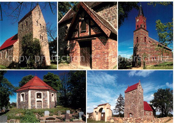Feldberger Seenlandschaft Dorfkirchen in Krumbeck Cantnitz Fuerstenhagen Wittenh