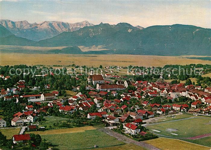 Murnau Staffelsee Fliegeraufnahme mit Zugspitzmassiv