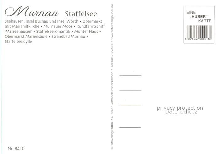 Murnau Staffelsee Insel Buchau Obermarkt Mariahilfkirche Murnauer Moos MS Seehau – Bild 2