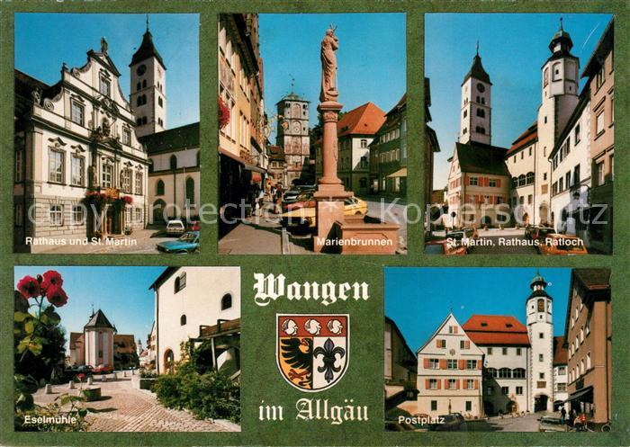 Wangen Allgaeu Rathaus Marienbrunnen St Martin Ratloch Eselmuehle Postplatz