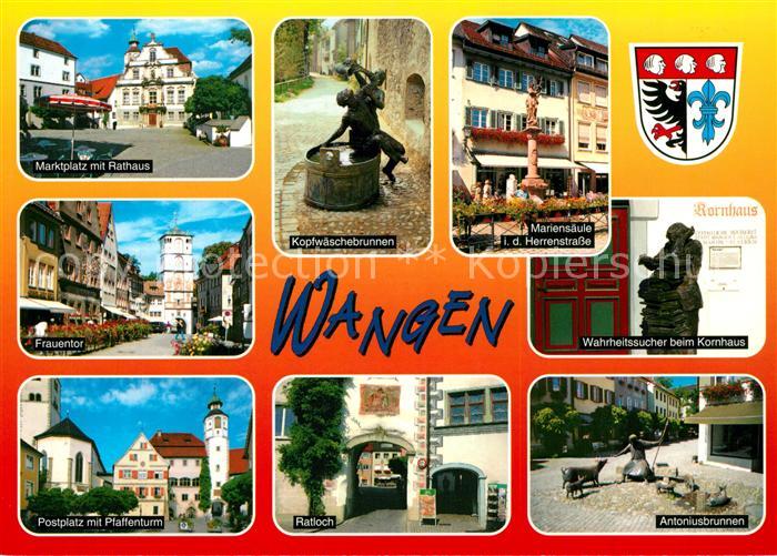 Wangen Allgaeu Marktplatz Rathaus Frauentor Postplatz Kopfwaeschebrunnen Ratloch