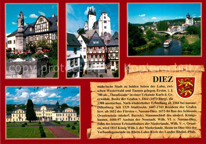 Diez Lahn Goethehaus Brunnen Alter Markt Grafenschloss an der Lahn Schloss Orani