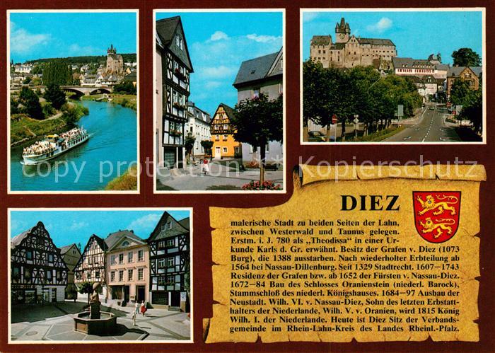 Diez Lahn Lahnpartie Schloss Oranienstein Marktplatz
