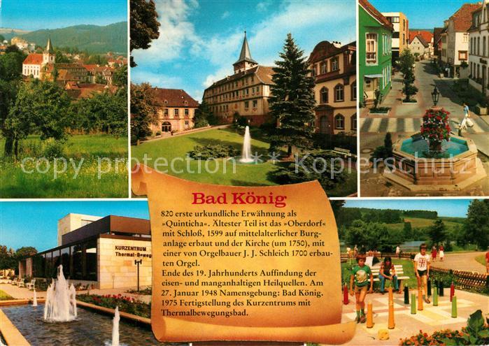 Bad Koenig Odenwald Schloss Park Brunnen Kurzentrum Thermalbad