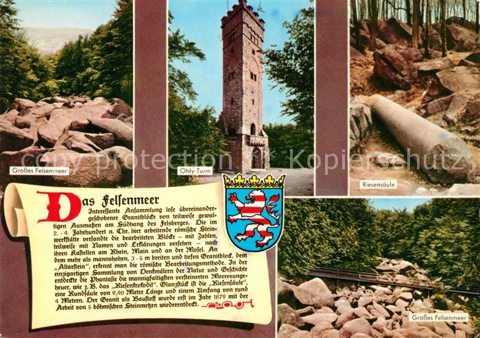 Felsberg Odenwald Grosses Felsenmeer Ohly Turm Riesensaeule