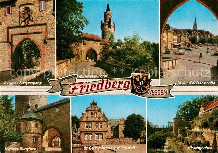 Friedberg Hessen Vorderer Burgeingang Hinteres Burgtor Kaiserstrasse Mittlere Bu