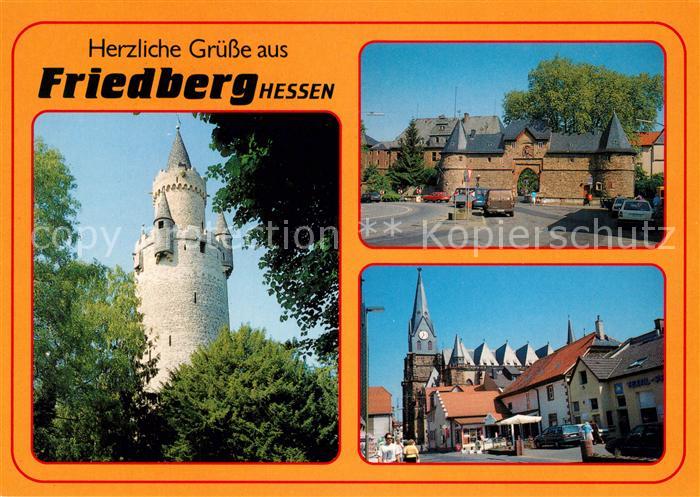 Friedberg Hessen Burgturm Schloss Teilansicht