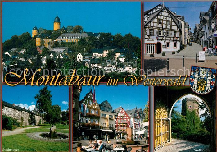 Montabaur Westerwald Schloss Stadtmauer Rathaus Wolfsturm