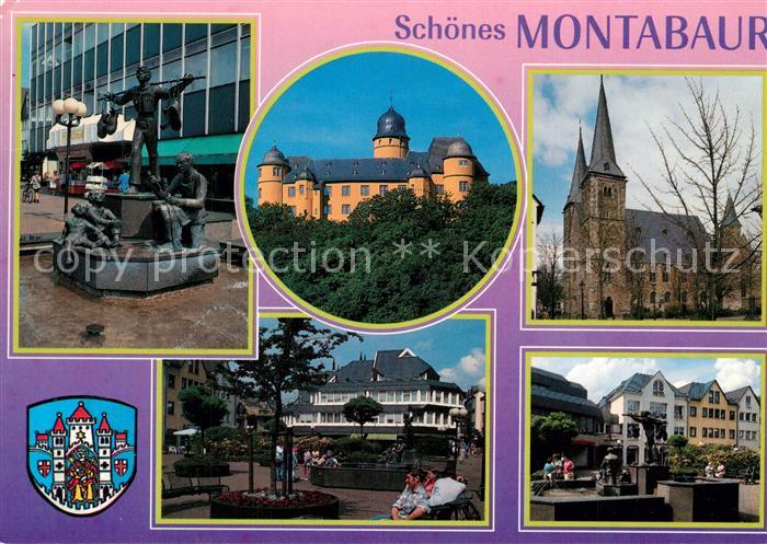 Montabaur Westerwald Brunnen Schloss Kirche Park Marktplatz