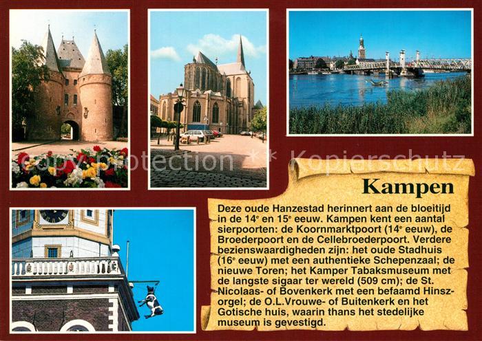 Kampen Niederlande Koornmarktpoort Broederpoort en de Cellebroederpoort Oude Sta
