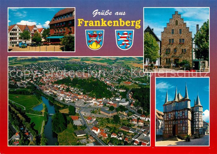 Frankenberg Eder Gaestehaus Steinhaus Fliegeraufnahme Rathaus