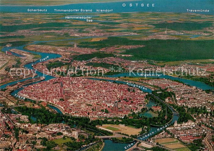 Luebeck Fliegeraufnahme Kemmelsdorfer See Niendorf