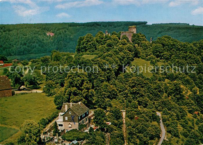 Helmarshausen Fliegeraufnahme Hotel Krukenburg