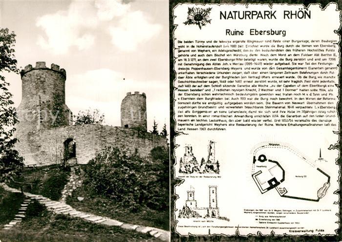 Poppenhausen Rhoen Ruine Ebersburg