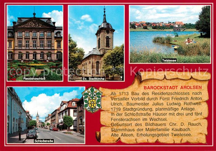 Arolsen Bad Evangelische Kirche Residenzschloss Twistesee