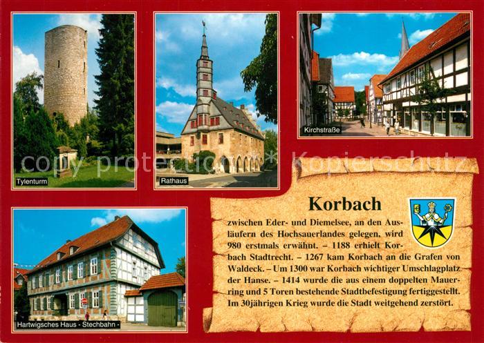 Korbach Kirchstrasse Tylenturm Rathaus