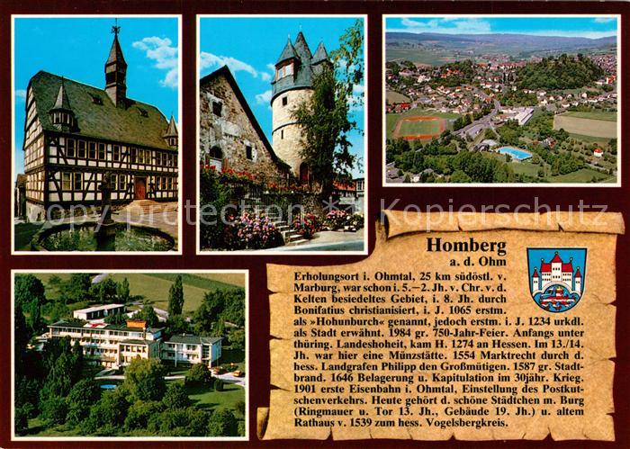 Homberg Ohm Rathaus Brauhausturm Fliegeraufnahme