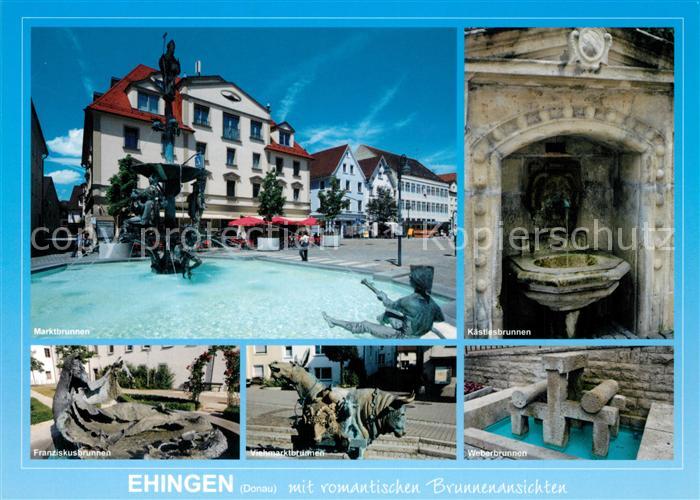 Ehingen Donau Marktbrunnen Weberbrunnen Franziskusbrunnen