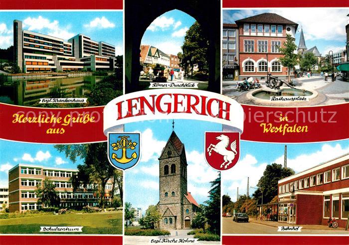 Lengerich Westfalen Rathausplatz Roemer-Durchblick Bahnhof